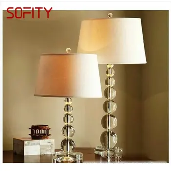 Креативная настольная лампа SOFITY Современная светодиодная лампа с абажуром из хрустальной тыквы Настольная лампа Декоративная для домашней спальни